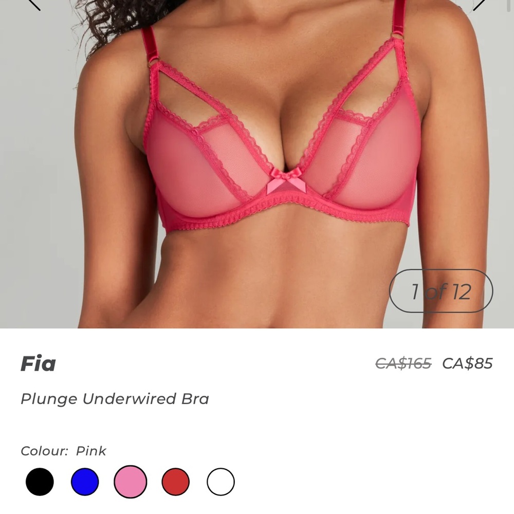 Agent Provocateur Fia Hot Pink Plunge Bra